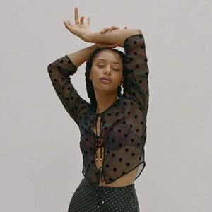 The Poppy Blouse Devoré Super Dot
Claudia Schiffer x Réalisation